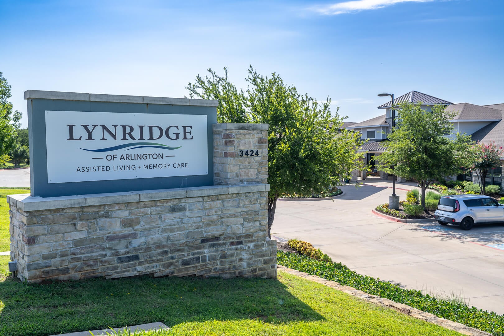 Welcome Sign at Arlington Retirement Home