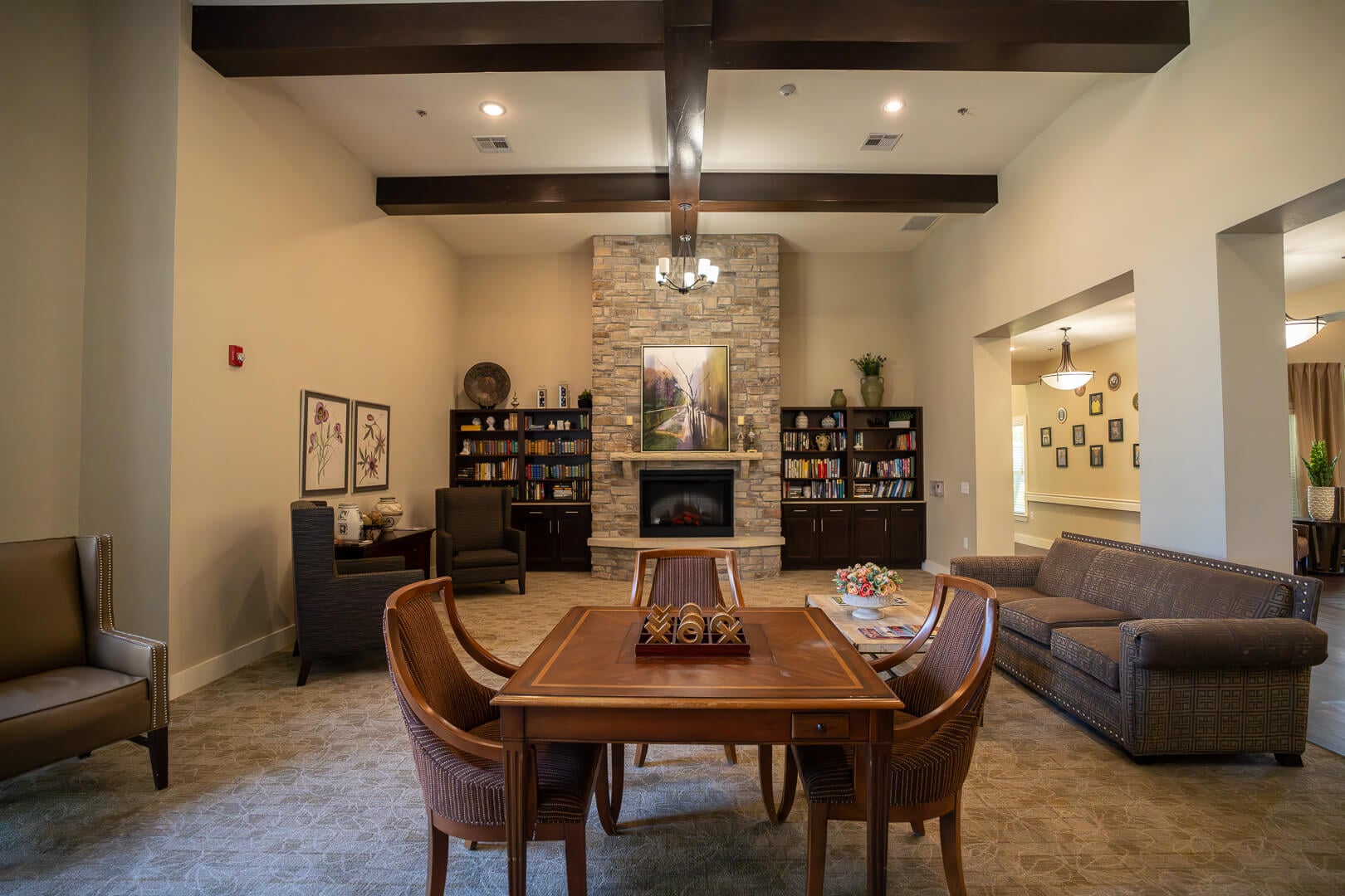 Library Lounge at Memory Care for Seniors