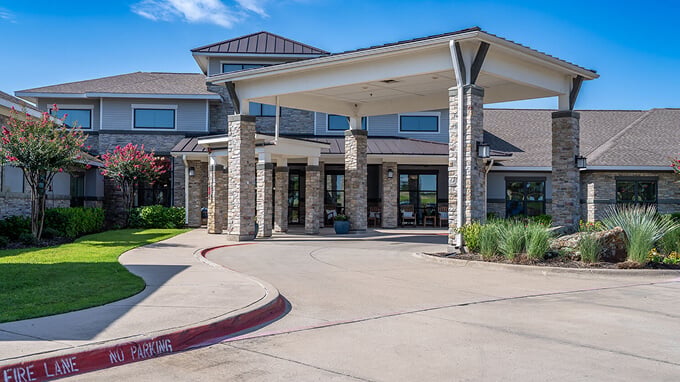 Outdoor Front Entrance of Memory Care Facility